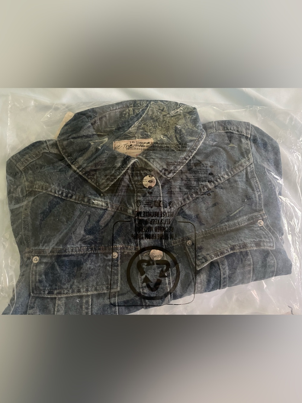 We The Free Jade Denim Jacket in High Tide Blue XS NWT - Picture 3 of 6